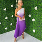 Sam Pleat Dress Ombre Lilac