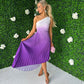Sam Pleat Dress Ombre Lilac