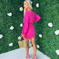 Camille Detail Mini Dress Fuchsia