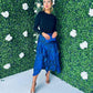 Addilyn 2 in 1 Frill Midi Dress Cobalt
