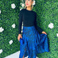 Addilyn 2 in 1 Frill Midi Dress Cobalt