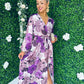 Kiva Midi Dress Floral Lilac
