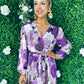 Kiva Midi Dress Floral Lilac