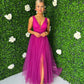 Lenore Tulle Maxi Dress Orchid