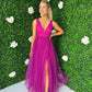 Lenore Tulle Maxi Dress Orchid