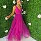 Lenore Tulle Maxi Dress Orchid