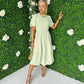 Remi Puff Sleeve Midi Dress Mint