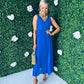Roko Pleated Dress Royal