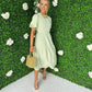 Remi Puff Sleeve Midi Dress Mint