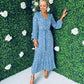 Sue Midaxi Dress Floral Blue