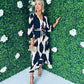 Erin Animal Long Sleeve Split Hem Frill Detail Maxi Dress PRE ORDER Arriving 23 Sep