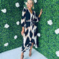 Erin Animal Long Sleeve Split Hem Frill Detail Maxi Dress PRE ORDER Arriving 23 Sep