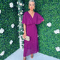 Fergie Pleated Dress Berry