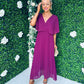 Fergie Pleated Dress Berry