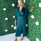 Eala Sleeve Detail Midi Dress Forest