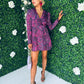 Hannah Frill Detail Mini Dress Purple