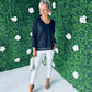Ailish Sequin Top Black