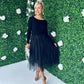 Sami Knit & Tulle Dress Black Pre Order 30 Sept