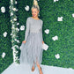Sami Knit & Tulle Dress Grey Pre Order 12 Dec