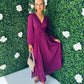 Fraya Pleat Maxi Dress Berry