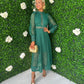 Suzan Crochet Maxi Dress Forest