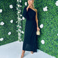 Alisa One Shoulder Lurex Dress Black