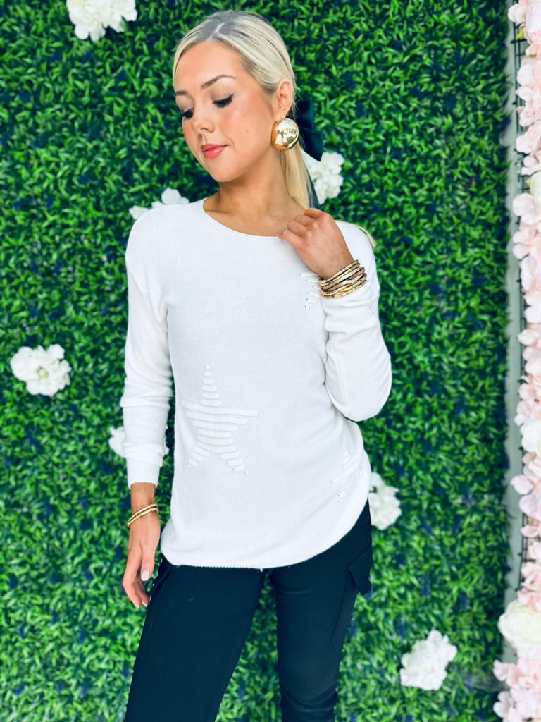 Mica Star Jumper Cream