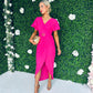 Aurora Buckle Detail Dress Pink
