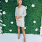 Azure Sequin T-Shirt Dress Beige
