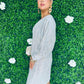 Azure Sequin T-Shirt Dress Beige