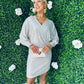 Azure Sequin T-Shirt Dress Beige