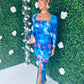 Stefanie Midi Dress Splash Blue