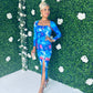 Stefanie Midi Dress Splash Blue