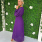 Elaine Banded Midaxi Dress Violet