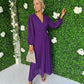 Elaine Banded Midaxi Dress Violet