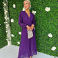 Elaine Banded Midaxi Dress Violet