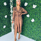 Niki Metalic Detailed Dress Gold