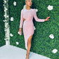 Fiona Velour Sequin Dress Pink