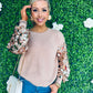Dawson Sequin Sleeve Jumper Mauve