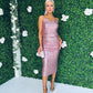 Fran Sequin Skirt & Top Set Pink