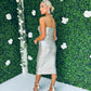 Fran Sequin Skirt & Top Set Silver