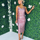 Fran Sequin Skirt & Top Set Pink