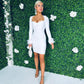 Tristyn Occasion Mini Dress White