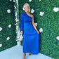 Shannon Pleated Maxi Dress Cobalt