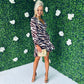 Katrina Long Sleeve Mini Dress Zebra