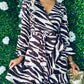 Katrina Long Sleeve Mini Dress Zebra