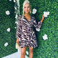 Katrina Long Sleeve Mini Dress Zebra