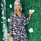 Katrina Long Sleeve Mini Dress Zebra