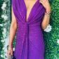 Khloe Sequin Occasion Dress Orchid