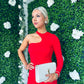 Tilly Single Sleeve Bodycon Dress Red